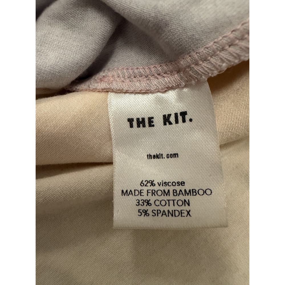 The Kit Turtleneck Bamboo Top Sz XS Color Block Swirl 70s Psychedelic - Picture 5 of 6